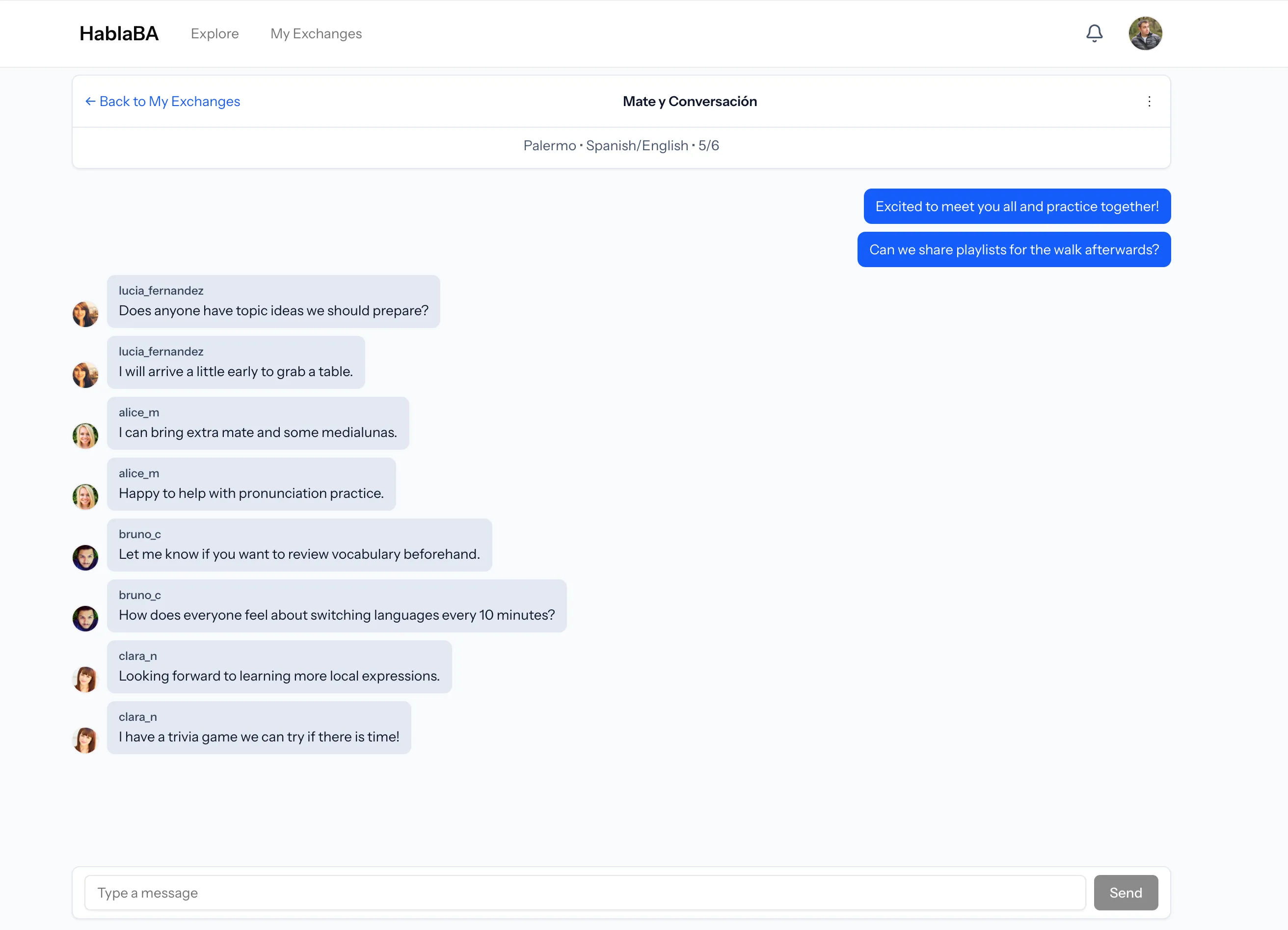 Language Exchange Platform feature preview